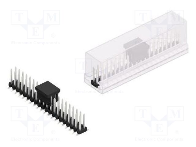 Connector: pin strips; pin header; male; PIN: 40; 2mm; SMT; 2x20