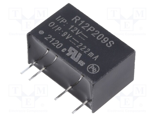 Converter: DC/DC; 2W; Uin: 10.8÷13.2V; Uout: 9VDC; Iout: 222mA; SIP7
