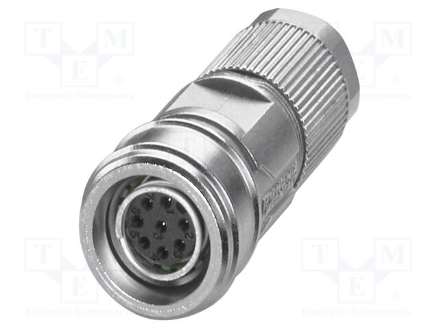 Connector: M12; plug; PIN: 8; 30V; straight; IP65; crimped; A code