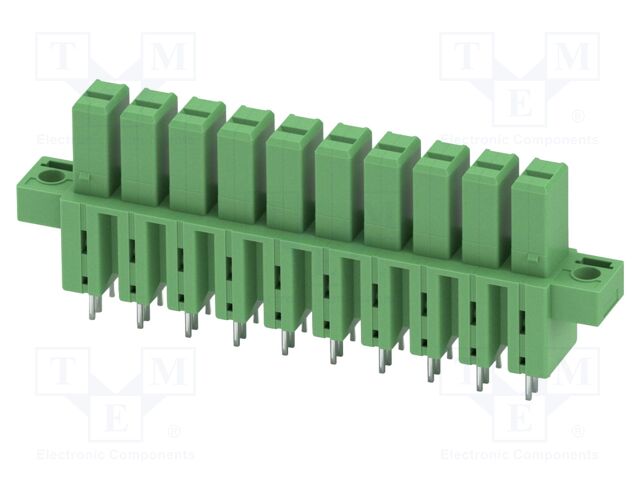 PCB headers, nominal cross section: 6 mm?, color: green, nom