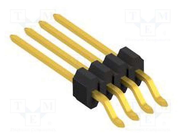 Connector: pin strips; pin header; male; PIN: 4; 1.27mm; SMT; 1x4