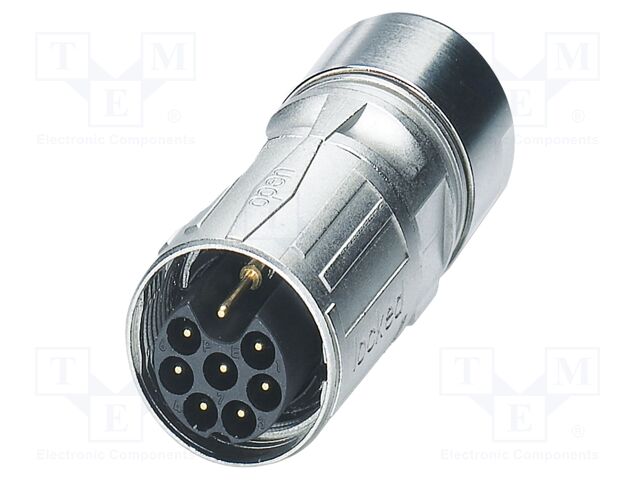 Connector: M17; plug; ST; PIN: 8; 630V; 14A; shielded; IP67; 7+PE