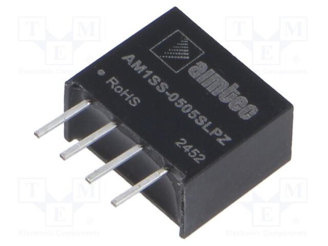 Converter: DC/DC; 1W; Uin: 4.5÷5.5V; Uout: 5VDC; Iout: 200mA; SIP4
