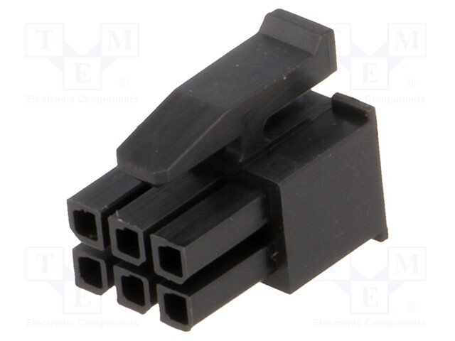 Plug; wire-board; female; Micro MATE-N-LOK; 3mm; PIN: 6; for cable