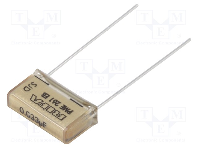 Capacitor: paper; 33nF; 300VAC; 15.2mm; ±10%; THT; Series: PME261