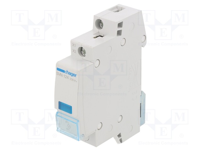 LED indicator; 230VAC; DIN; Colour: blue