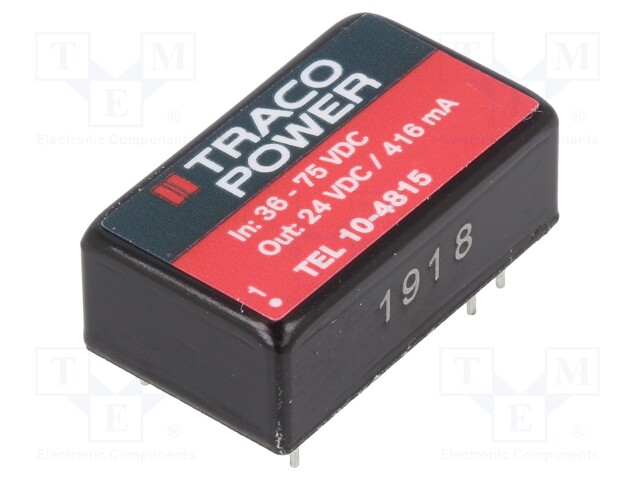 Converter: DC/DC; 10W; Uin: 36÷75V; Uout: 24VDC; Iout: 416mA; DIP16