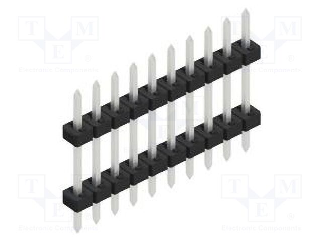 Connector: pin strips; pin header; male; PIN: 10; 2mm; THT; 1x10
