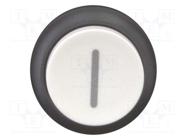 Switch: push-button; Stabl.pos: 1; 22mm; white; Illumin: none; IP67