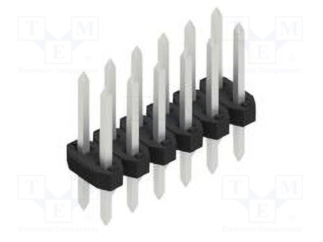 Connector: pin strips; pin header; male; PIN: 12; 2mm; THT; 2x6; 100V
