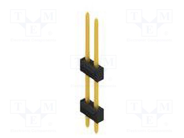 Connector: pin strips; pin header; male; PIN: 2; 2.54mm; THT; 2x1