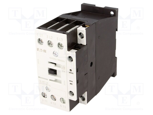 Contactor: 3-pole; NO x3; Auxiliary contacts: NO; 42VAC; 17A; 690V