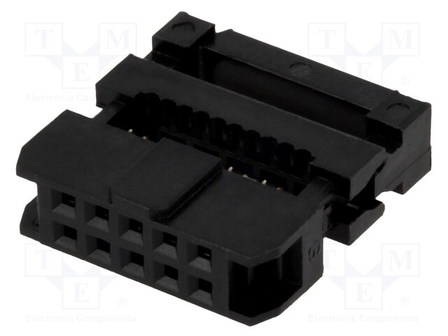 Plug; IDC; female; PIN: 10; IDC; for ribbon cable; 1mm; gold flash