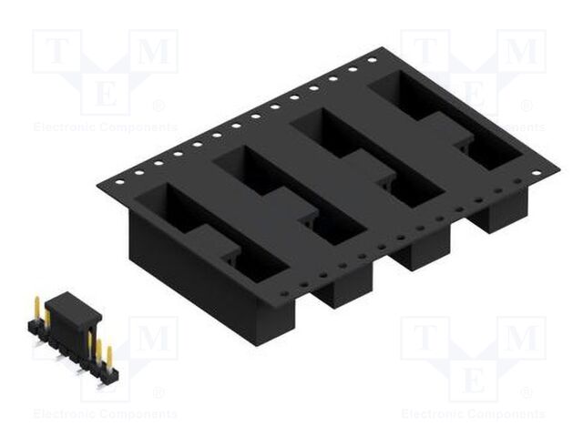Connector: pin strips; pin header; male; PIN: 8; 2.54mm; SMT; 1x8