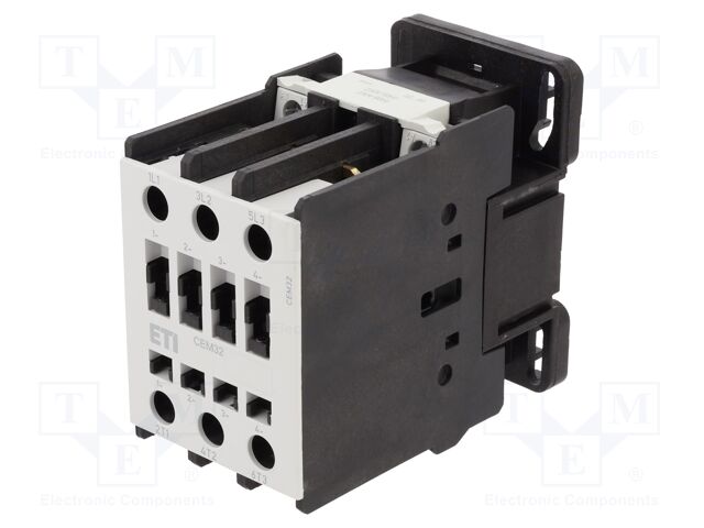 Contactor: 3-pole; NO x3; 230VAC; 32A; DIN,on panel; CEM; -25÷55°C