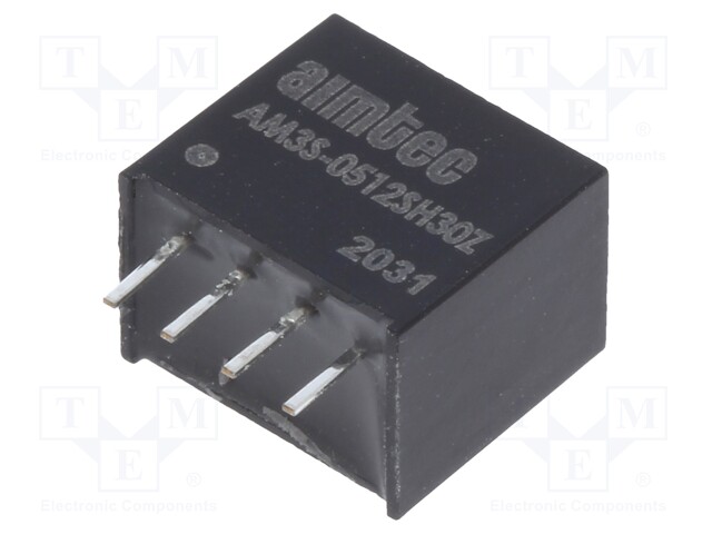 Converter: DC/DC; 3W; Uin: 4.5÷5.5V; 12VDC; Iout: 250mA; SIP4; 2.2g