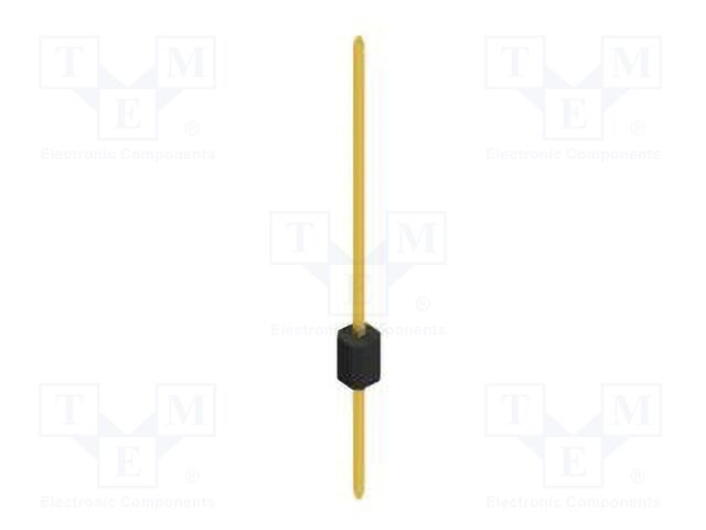 Connector: pin strips; pin header; male; PIN: 1; 1.27mm; THT; 1x1