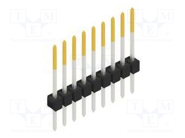 Connector: pin strips; pin header; male; PIN: 9; 2.54mm; THT; 1x9