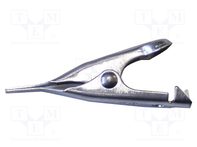 Crocodile clip; 5A; Grip capac: max.5.6mm; Overall len: 28mm