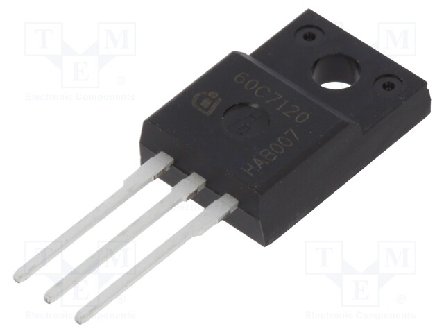 Transistor: N-MOSFET; unipolar; 650V; 7A; Idm: 66A; 32W; TO220FP