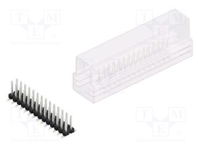 Connector: pin strips; pin header; male; PIN: 28; 2.54mm; SMT; 2x14