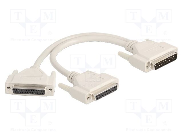 Cable; D-Sub 25pin socket x2,D-Sub 25pin plug; PVC; Len: 17m