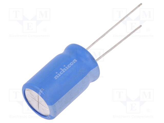 Capacitor: electrolytic; THT; 470uF; 25VDC; Ø10x20mm; Pitch: 5mm