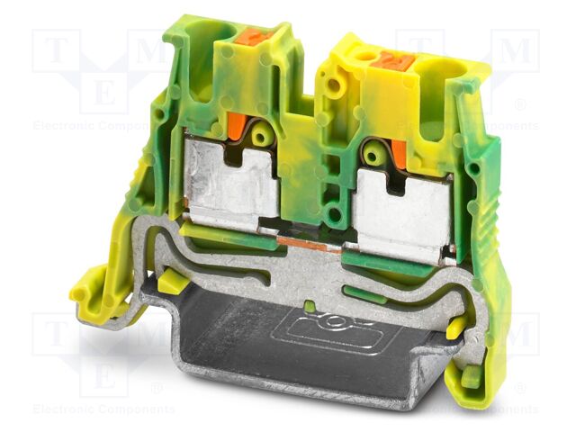 Splice terminal: rail; push-in; PA; 0.14÷4mm2; ways: 1; terminals: 2