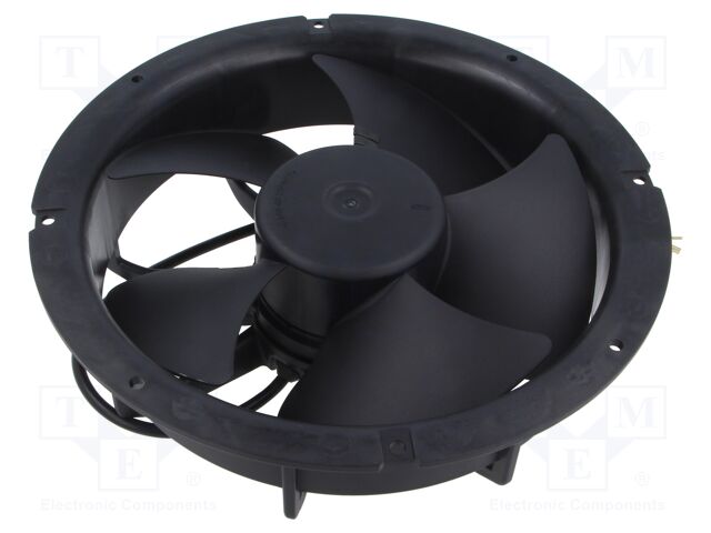 Fan: EC; axial; 230VAC; Ø250x77.4mm; 744m3/h; 53.4dBA; ball; 2100rpm