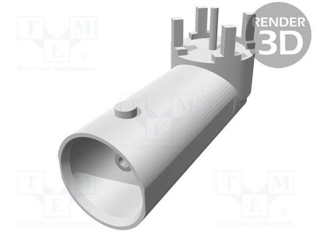 Socket; BNC; female; angled; 75Ω; THT; on PCBs