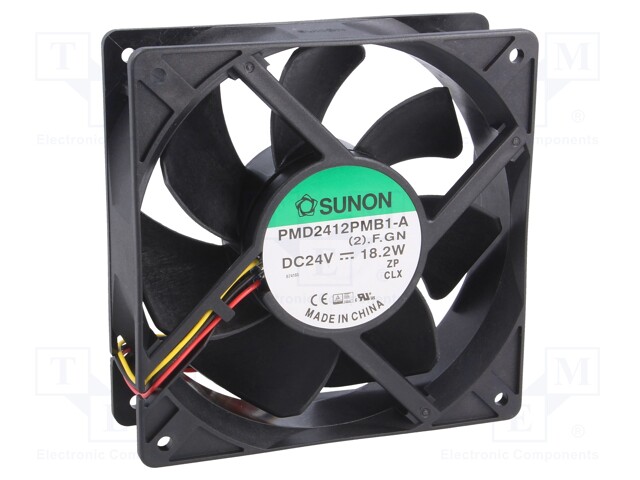Fan: DC; axial; 24VDC; 120x120x38mm; 322.8m3/h; 54dBA; ball bearing