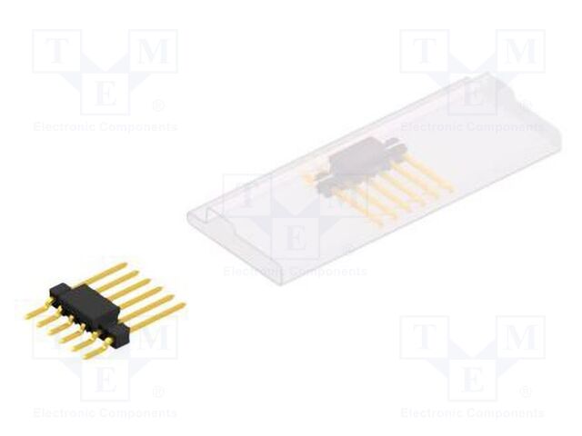 Connector: pin strips; pin header; male; PIN: 6; 2.54mm; SMT; 1x6