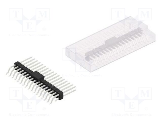 Connector: pin strips; pin header; male; PIN: 34; 2.54mm; SMT; 2x17