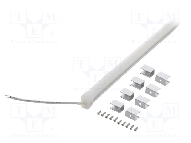NEON LED tape; white warm; 24V; LED/m: 120; 10mm; IP65; 9.6W/m