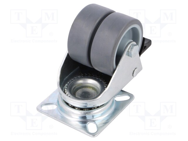 Transport wheel; Ø: 50mm; W: 34mm; H: 71mm; dual channels; 70kg