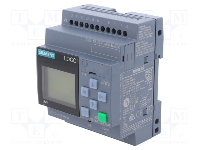Programmable relay; 10A; IN: 8; Anal.in: 0; Analog.outputs: 0; OUT: 4