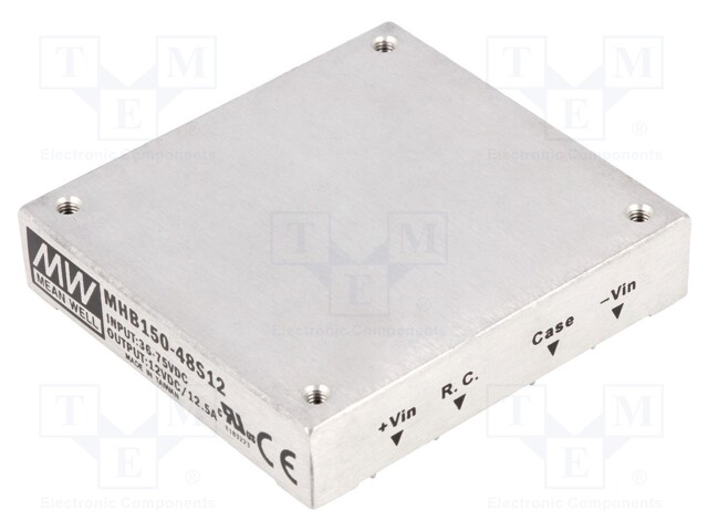 Converter: DC/DC; 150W; Uin: 36÷75V; 12VDC; Iout: 12.5A; 100g; 500kHz