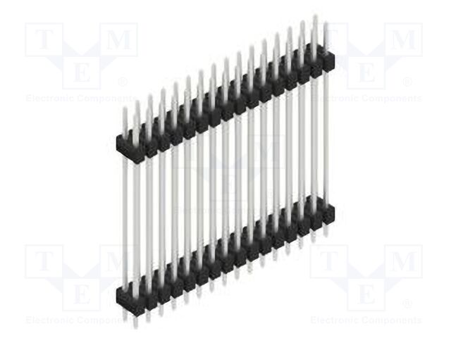Connector: pin strips; pin header; male; PIN: 32; 2.54mm; THT; 2x16