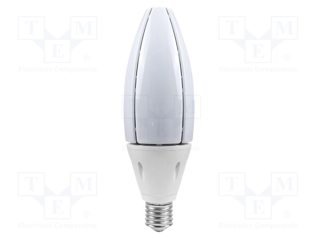 LED lamp; white cold; E40; 220÷240VAC; 6500lm; P: 60W; 300°; 6500K