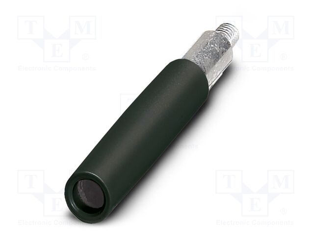 Test socket; screw terminal; PA; ways: 1; W: 6mm; H: 6mm; Body: black