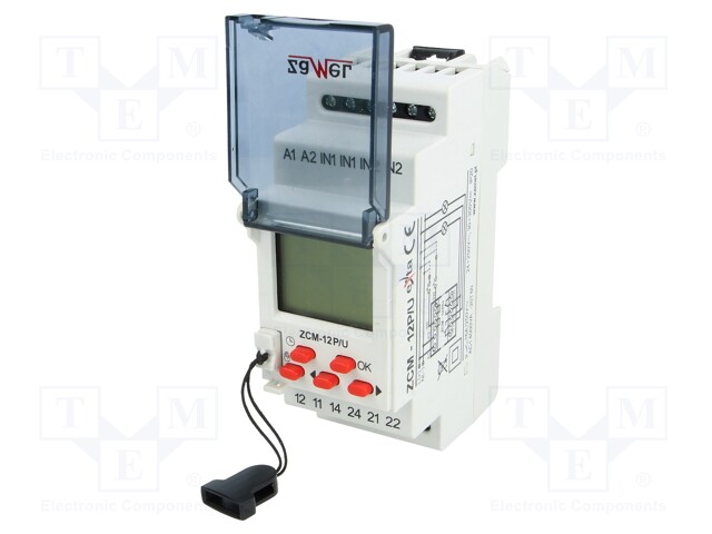 Programmable time switch; Range: 24h / 7days; DPDT; 24÷250VAC