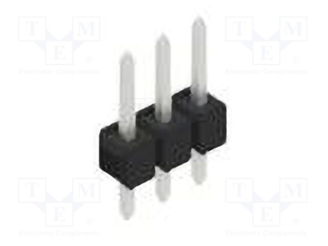 Connector: pin strips; pin header; male; PIN: 3; 2.54mm; THT; 1x3
