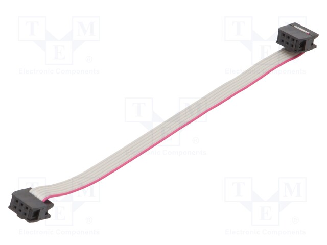 Ribbon cable with IDC connectors; 6x28AWG; Cable ph: 1.27mm