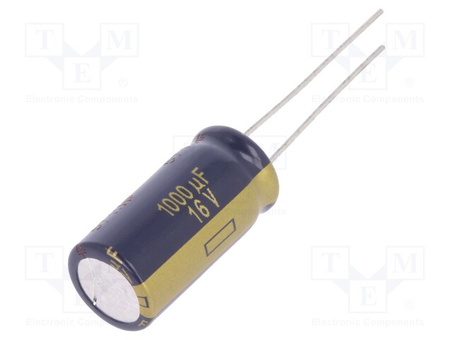 Capacitor: electrolytic; low impedance; THT; 1000uF; 16VDC; ±20%