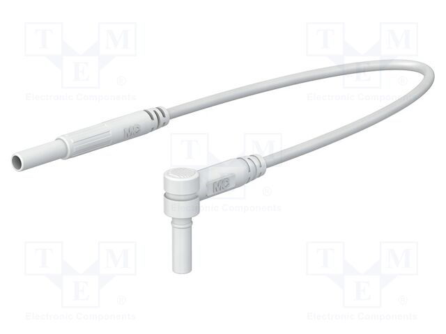 Test lead; 10A; banana plug 2mm,angular banana plug 2mm; Len: 1m