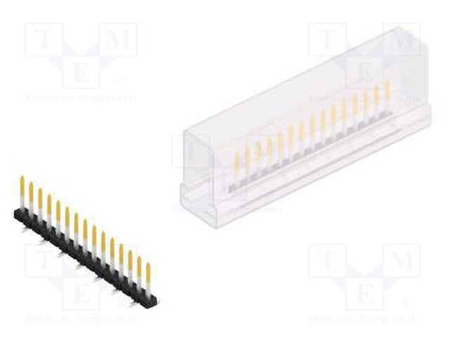Connector: pin strips; pin header; male; PIN: 15; 2mm; SMT; 1x15