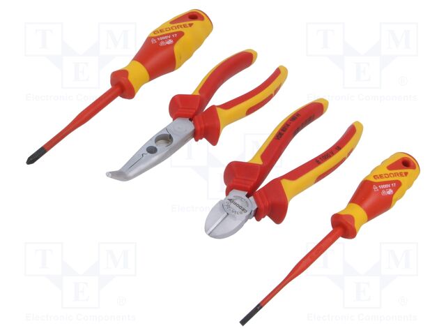 Kit: pliers, insulation screwdrivers; insulated; insulated