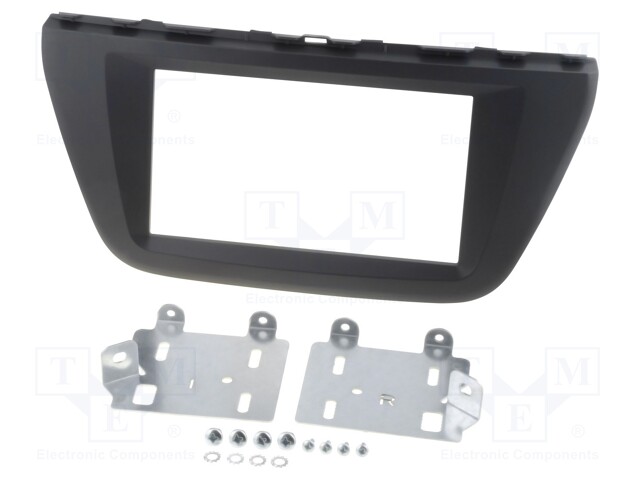 Radio mounting frame; Suzuki; 2 DIN; black