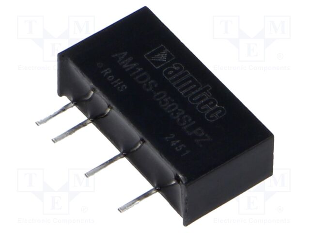Converter: DC/DC; 1W; Uin: 4.5÷5.5V; Uout: 3.3VDC; Iout: 303mA; SIP7