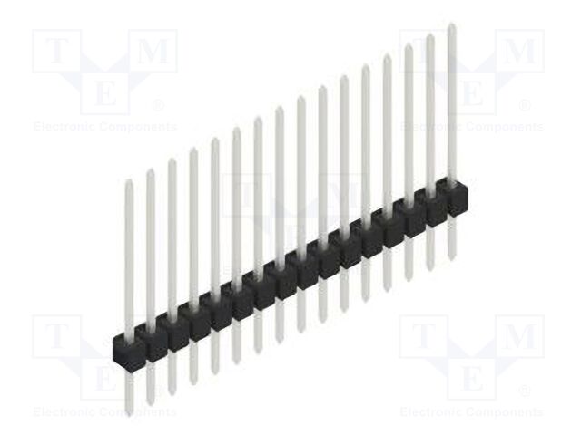 Connector: pin strips; pin header; male; PIN: 16; 2.54mm; THT; 1x16